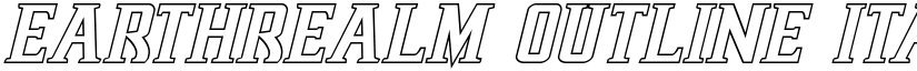 Earthrealm Outline Italic Italic font