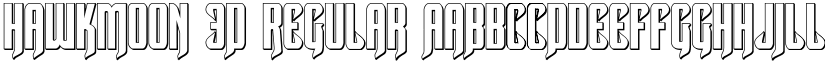 Hawkmoon 3D Regular font