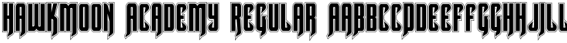 Hawkmoon Academy Regular font