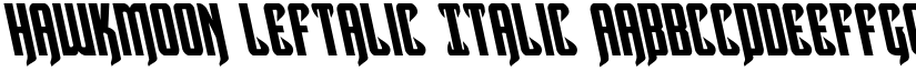 Hawkmoon Leftalic Italic font
