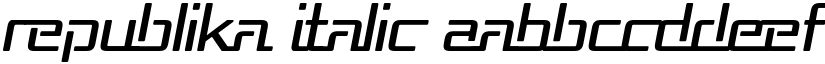 Republika Italic font