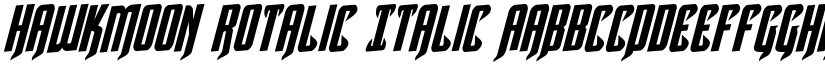Hawkmoon Rotalic Italic font
