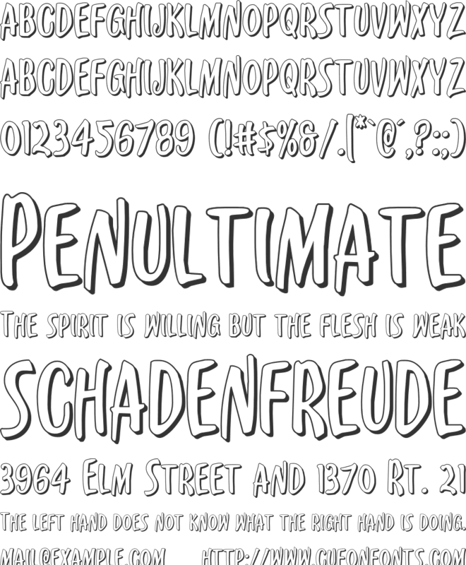 Kennebunkport 3D font preview