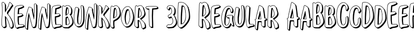 Kennebunkport 3D Regular font