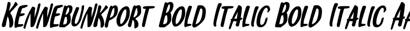 Kennebunkport Bold Italic Bold Italic font