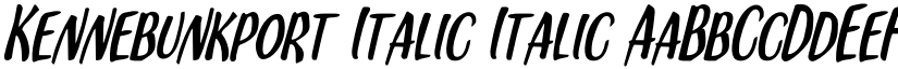 Kennebunkport Italic Italic font