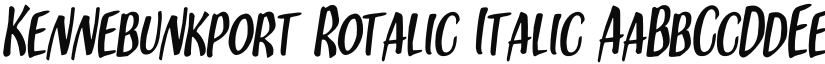 Kennebunkport Rotalic Italic font
