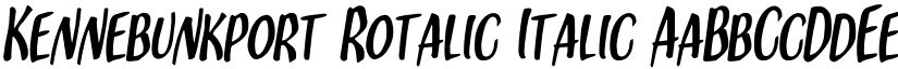 Kennebunkport Rotalic Italic font