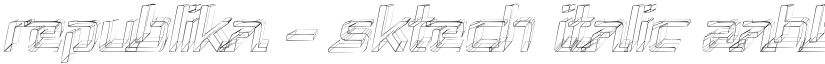 Republika - Sktech Italic font