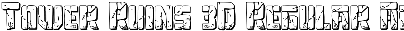 Tower Ruins 3D Regular font