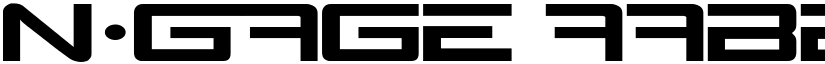N-Gage font