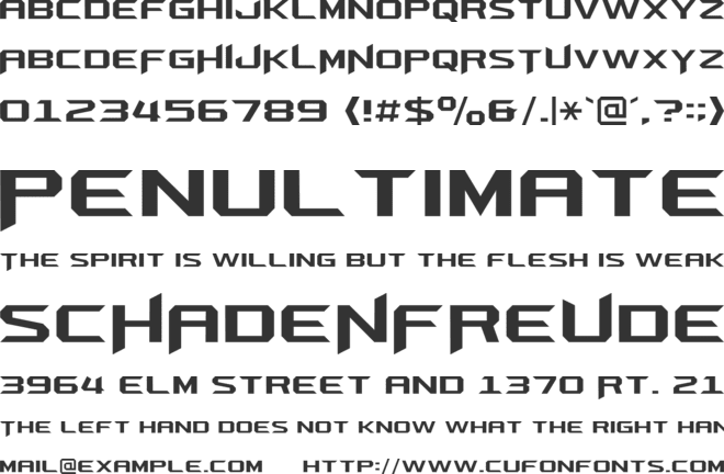 Aeromatics NC font preview