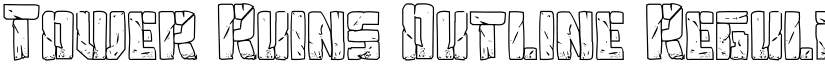 Tower Ruins Outline Regular font