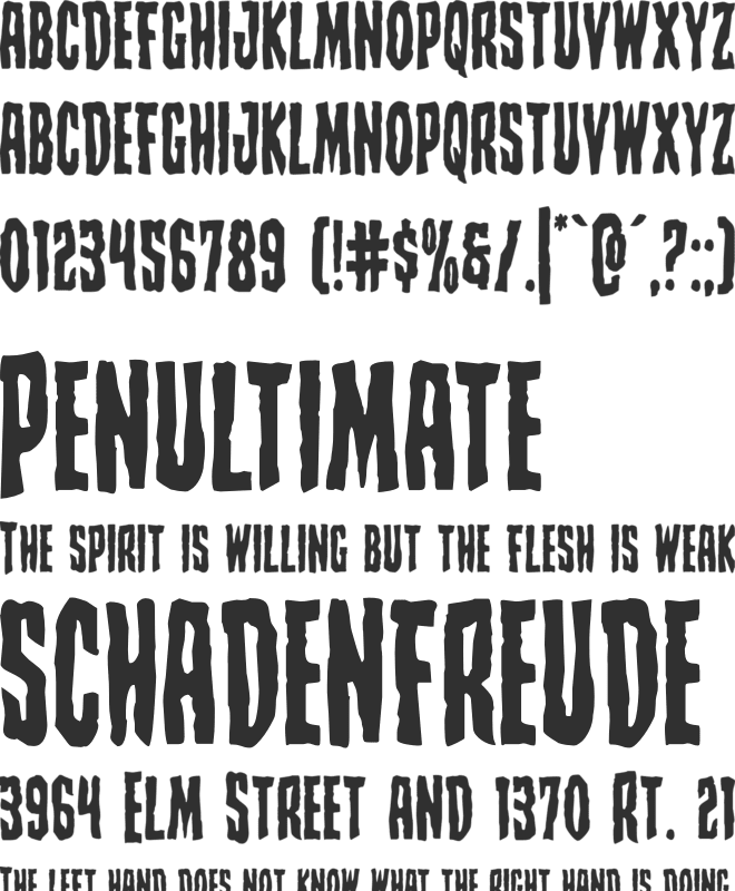 Creepy Crawlers font preview