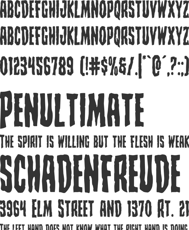 Creepy Crawlers font preview