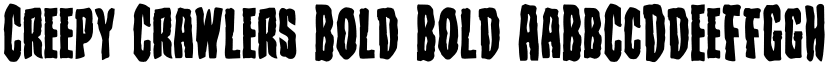 Creepy Crawlers Bold Bold font