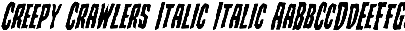 Creepy Crawlers Italic Italic font