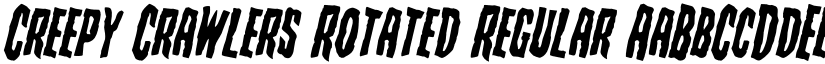 Creepy Crawlers Rotated Regular font