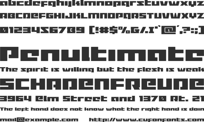 Turbo Charge font preview
