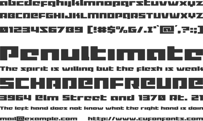 Turbo Charge font preview