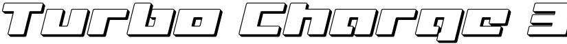 Turbo Charge 3D Italic Italic font