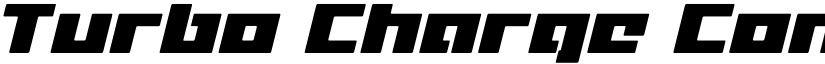 Turbo Charge Condensed Italic Condensed Italic font