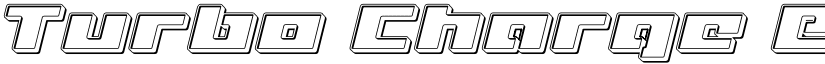 Turbo Charge Engraved Italic Italic font