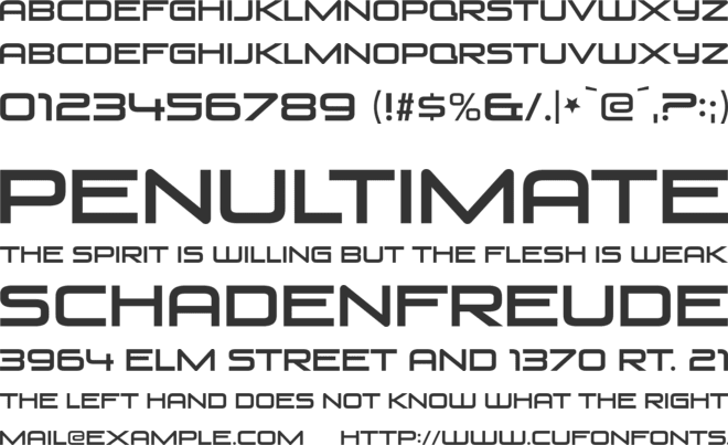 Venus Rising font preview