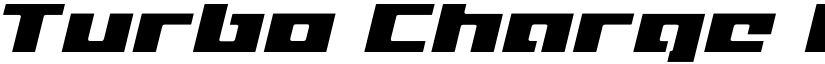 Turbo Charge Light Italic Light Italic font
