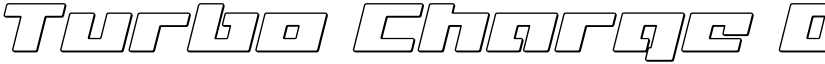 Turbo Charge Outline Italic Outline Italic font