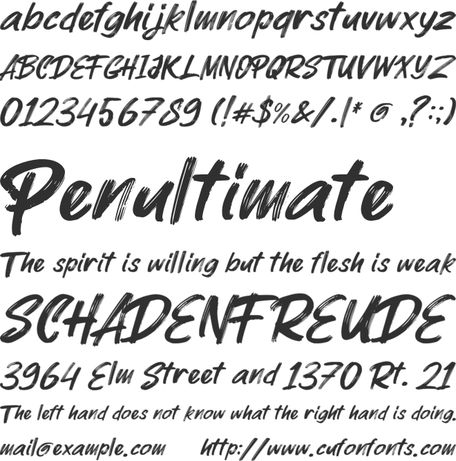 Parkway Lush font preview
