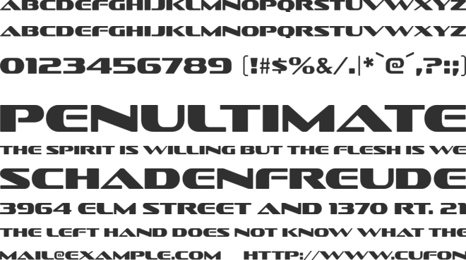 Sofachrome font preview