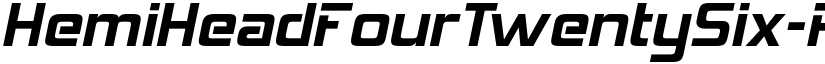 HemiHeadFourTwentySix-Regular font