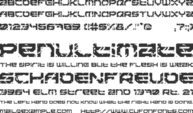 Sector 017 font preview