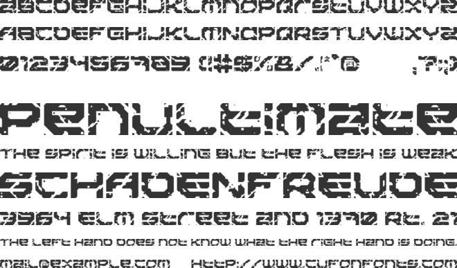 Sector 017 font preview