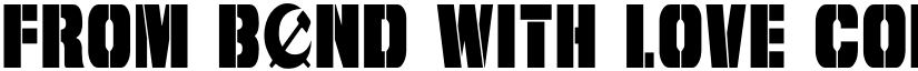 From BOND With Love Condensed Condensed font