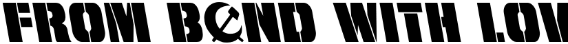 From BOND With Love Leftalic Italic font