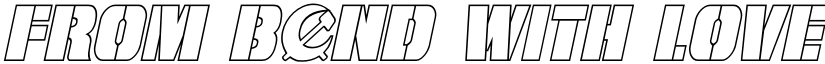 From BOND With Love Outl Ital Italic font