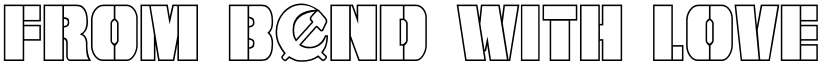 From BOND With Love Outline Regular font