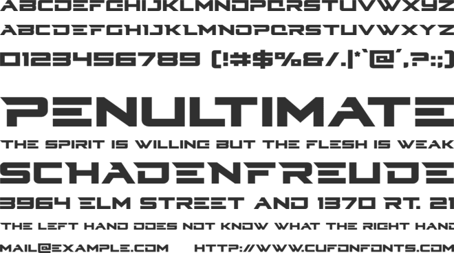 Cyberdyne font preview