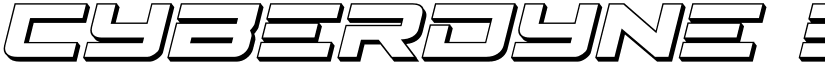 Cyberdyne 3D Italic Italic font