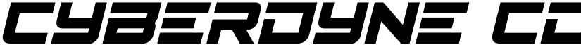 Cyberdyne Condensed Italic Condensed Italic font