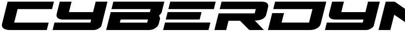 Cyberdyne Expanded Italic Expanded Italic font