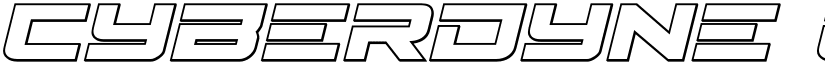 Cyberdyne Outline Italic Outline Italic font
