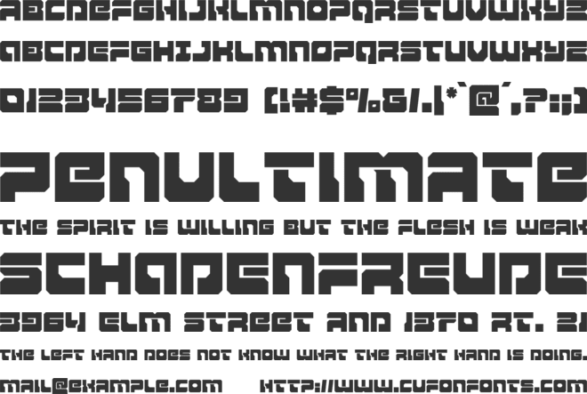 Yamagachi 2050 font preview