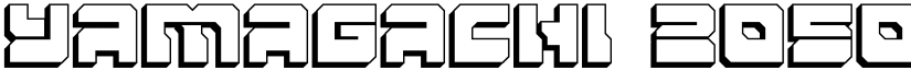 Yamagachi 2050 3D Regular font
