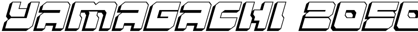 Yamagachi 2050 3D Italic Italic font