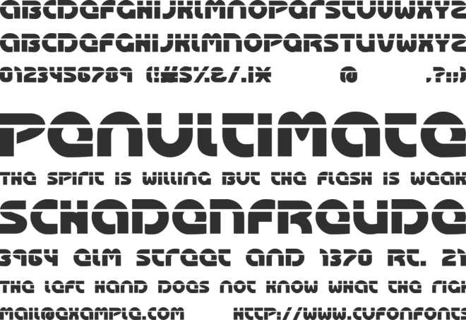 Oasis font preview