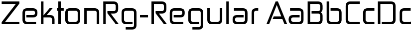ZektonRg-Regular font