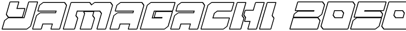 Yamagachi 2050 Outline Italic Outline Italic font